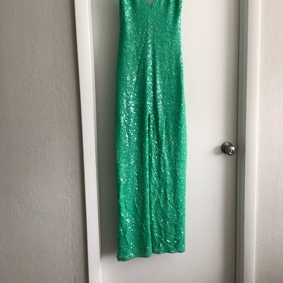 BCBGMAXAZRIA Sumner Sequin Aqua Green Dress - Picture 7 of 8